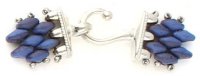 Set of 27.1x12mm Cymbal Mesaria III Antique Silver Superduo Clasp