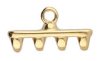 Set of 2, 15.7x8.2mm Cymbal Rozos IV 24k Gold Plate Superduo Ends