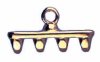 Set of 2, 15.7x8.2mm Cymbal Rozos IV Antique Brass Superduo Ends