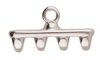 Set of 2, 15.7x8.2mm Cymbal Rozos IV Antique Silver Superduo Ends