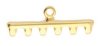 Set of 2, 24.5x8.5mm Cymbal Rozos VI 24k Gold Plate Superduo Ends