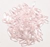 100 3x11mm Transparent Rosaline Dagger Beads