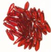 50 5x16mm Transparent Siam Ruby Dagger Beads