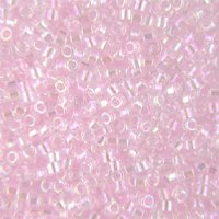 DB-0082 5.2 Grams of 11/0 Dyed Lined Light Pink AB Delica Beads 