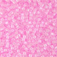 DB-0055 5.2 Grams of 11/0 Lined Rainbow Pale Pink Miyuki Delica Beads