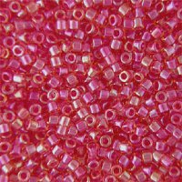 DB-0062 5.2 Grams of 11/0 Lined Light Cranberry Lustre Miyuki Delica Beads 