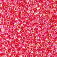 DB-0075 5.2 Grams of 11/0 Lined Rainbow Light Cranberry 