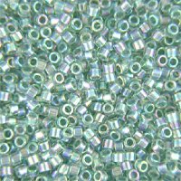 DB-0084 5.2 Grams of 11/0 Lined Rainbow Light Sea Foam Delica Beads 