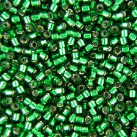 DB-0148 5.2 Grams of 11/0 Silver Lined Christmas Green Miyuki Delica Beads