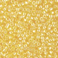 DB-0233 5.2 Grams of 11/0 Lined Yellow Lustre Miyuki Delica Beads