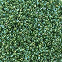 DB10-0163 5.2 Grams of 10/0 Opaque Green AB Delica Beads