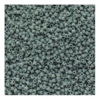 DB-2281 5.2 Grams of 11/0 Opaque Frosted Glazed Matte Light Grey Delica Beads