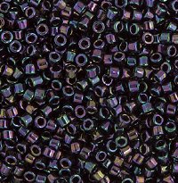 DB-0004  5.2 Grams of 11/0 Opaque Rainbow Iris Purple Delica Beads