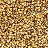 DB-0031 3.3 Grams of 11/0 24K Gold Plated AB Delica Beads