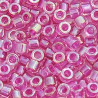 DB-0074 5.2 Grams of 11/0 Dyed Lined Light Fuchsia AB Delica Beads