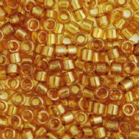 DB-0118 5.2 Grams of 11/0 Transparent Yellow Safron Lustre Delica Beads