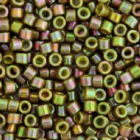 DB-0133 5.2 Grams of 11/0 Opaque Olive Gold Lustre AB Delica Beads