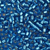 DB-0149 5.2 Grams of 11/0 Transparent Silverlined Capri Blue Delica Beads