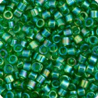 DB-0152 5.2 Grams of 11/0 Transparent Green AB Miyuki Delica Beads