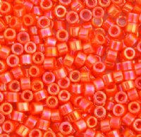 DB-0161 5.2 Grams of 11/0 Opaque Orange AB Delica Beads