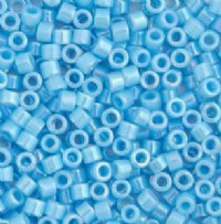 DB-0164 5.2 Grams of 11/0 Opaque Light Blue AB Delica Beads