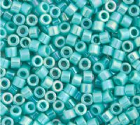 DB-0166 5.2 Grams of 11/0 Opaque Turquoise AB Delica Beads