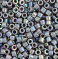 DB-0168 5.2 Grams of 11/0 Opaque Grey AB Delica Beads
