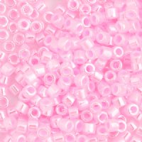 DB-0244 5.2 Grams of 11/0 Crystal Light Pink Lined Ceylon Miyuki Delica Beads