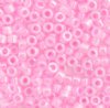 DB-0245 5.2 Grams of 11/0 Crystal Medium Pink Lined Ceylon Miyuki Delica Beads