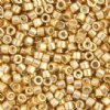 DB-0410 5.2 Grams of 11/0 Opaque Dyed Galvanized Yellow Gold Delica Beads