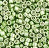 DB-0413 5.2 Grams of 11/0 Opaque Dyed Galvanized Green Moss Delica Beads