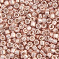 DB-0418 5.2 Grams of 11/0 Opaque Dyed Galvanized Light Rose Delica Beads
