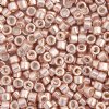 DB-0418 5.2 Grams of 11/0 Opaque Dyed Galvanized Light Rose Delica Beads