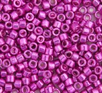 DB-0422 5.2 Grams of 11/0 Opaque Glavanized Dyed Fuchsia Delica Beads