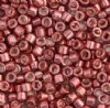 DB-0423 5.2 Grams of 11/0 Opaque Glavanized Dyed Cranberry Red Delica Beads