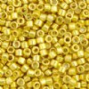 DB-0424 5.2 Grams of 11/0 Opaque Glavanized Dyed Yellow Zest Delica Beads