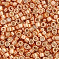 DB-0434 5.2 Grams of 11/0 Opaque Dyed Galvanized Golden Copper Delica Beads