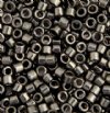 DB-0452 5.2 Grams of 11/0 Opaque Dyed Nickel Plated Dark Grey Delica Beads
