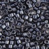 DB-0453 5.2 Grams of 11/0 Nickel Plated Dyed Dark Gunmetal Delica Beads