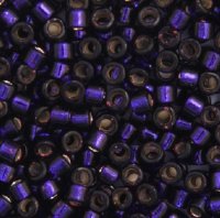 DB-0609 5.2 Grams of 11/0 Dyed Silver Lined Dark Purple Delica Beads