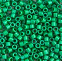 DB-0656 5.2 Grams of 11/0 Opaque Dyed Green Delica Beads