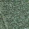 DB-0689 5.2 Grams of 11/0 Semi Matte Silver Lined Light Moss Green
