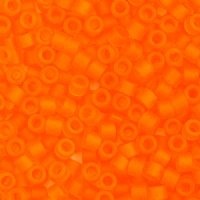 DB-0744 5.2 Grams of 11/0 Matte Transparent Orange Miyuki Delica Bead
