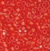 DB-0745 5.2 Grams of 11/0 Matte Transparent Orange Red Miyuki Delica Beads