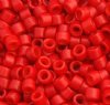DB-0791 5.2 Grams of 11/0 Dyed Matte Opaque Bright Red Delica Beads