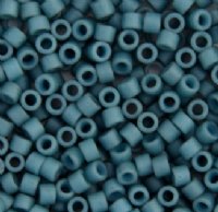 DB-0792 5.2 Grams of 11/0 Matte Opaque Dyed Blue Grey Delica Beads