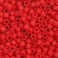 DB-0796 5.2 Grams of 11/0 Opaque Dyed Matte Red Delica Beads