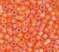 DB-0855 5.2 Grams of 11/0 Transparent Matte Orange AB Delica Beads