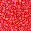 DB-0873 5.2 Grams of 11/0 Opaque Matte Red Vermillion AB Delica Beads