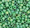 DB-0877 5.2 Grams of 11/0 Opaque Matte Green AB Delica Beads